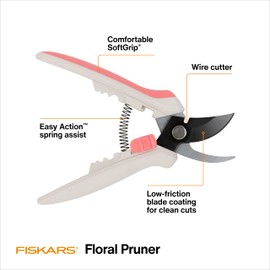 Fiskars Floral Pruning Shears - Plant Cutting Scissors/Garden Clippers For Deadheading and Working with Flowers - Spring Bloom