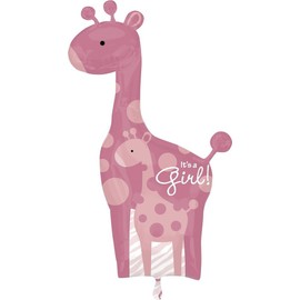 Anagram International Safari Baby Girl Giraffe, 42", Multicolor