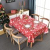 TruDelve Plastic Christmas Tablecloth Square Red Vinyl Christmas Table Cloth