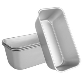 AKOLAFE 4 Pack Aluminum Loaf Pans 8x4 Inch Banana Bread Pan for Homemade Bread Loaf Pan for Baking Bread Tins for Baking Loaf Pans for Oven Sourdough Bread Baking Pan Metal Sandwich Loaf Bread Pans