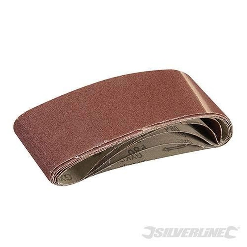 Silverline 310680 Sanding Belts 75 x 533 mm 5pce 40,