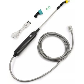 TOOVEM Electric Garden Sprayer Battery Powered Watering Wand w/ 10ft Water Hose