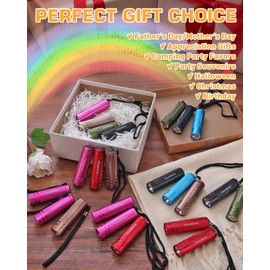 EverBrite 30-Pack Mini Flashlight Set, Aluminum LED Handheld Torches with Lanyard, Assorted Colors, 90xAAA Batteries Included for Emergency, Night Reading, Camping, Power Outage, Bulk Holiday Gifts