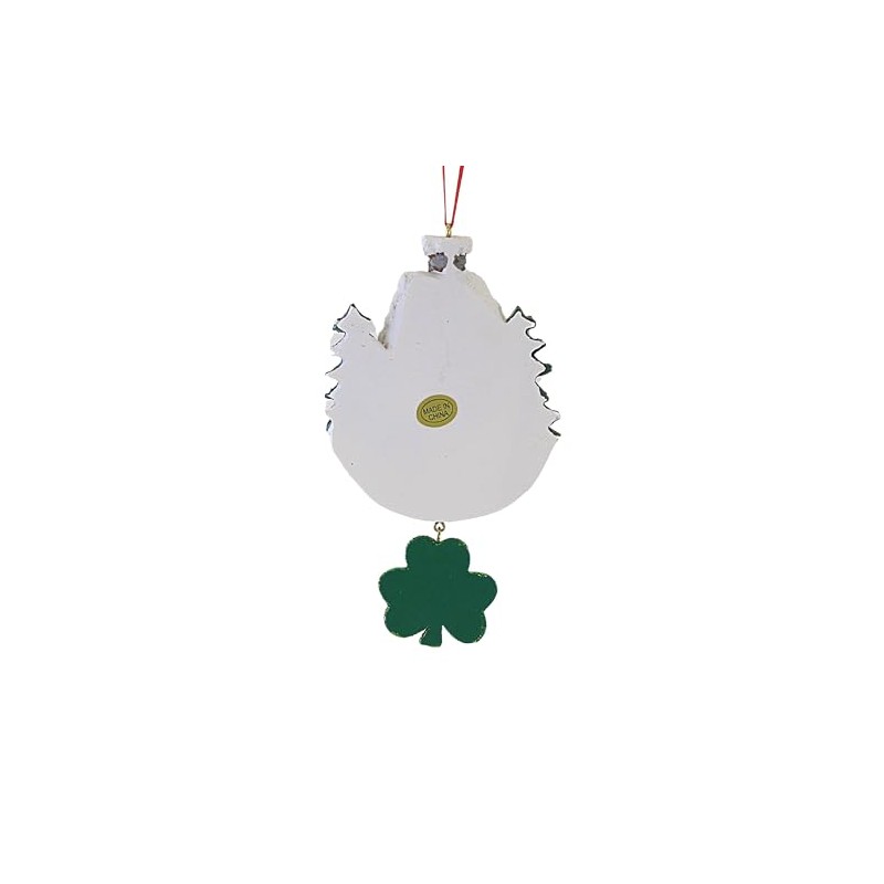 Kurt Adler "bless This Irish House" With Dangle Shamrock Ornament