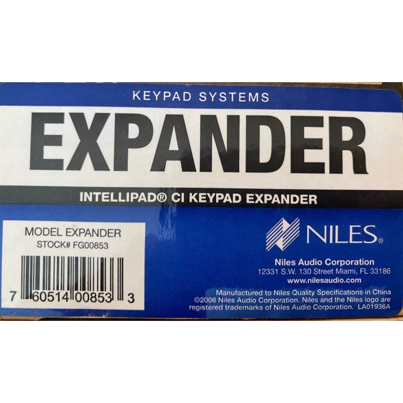 Niles New NILES FG00853 INTELLIPAD CI KEYPAD EXPANDER - Prepaid
