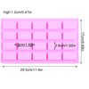 AIBOYA 20 Cavity Rectangle Silicone Candy Molds For Candy Chocolate