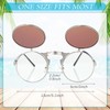 Frienda Steampunk Flip-Up Sunglasses, Silver frame, blue lens