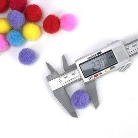 GSHLLO 500 Pcs 1 Inch Colorful Pom Poms Fuzzy Pom Pom Balls Soft Fluffy Pom Poms Small Christmas Pom Balls Assorted Color Craft Pom Poms for Kids