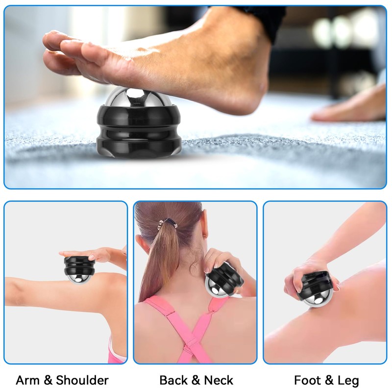 Cold Massage Rollerball, Stainless Steel Free Rolling Ice Roller Cryosphere