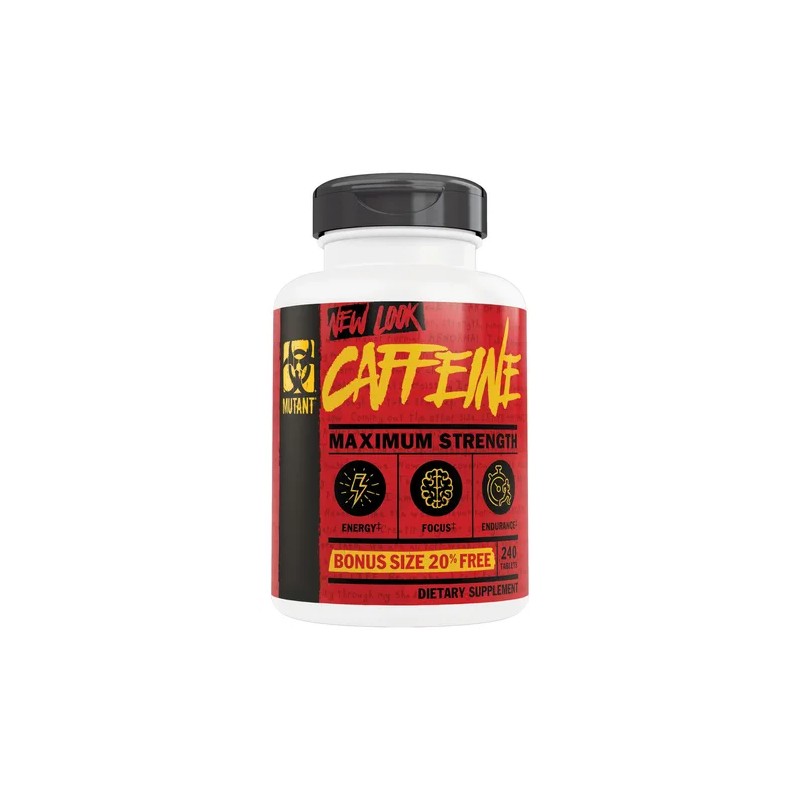 Cafeina Mutant Caffeine (240 Tabletas) Cafeina Sin Sabor
