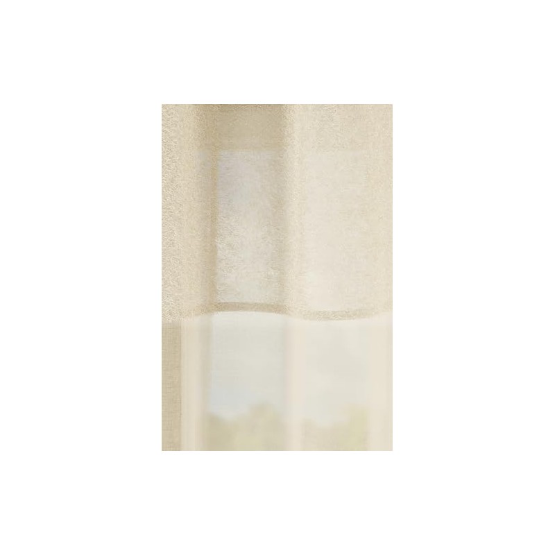 Maple Textiles Eyelet Ring Top Heading Voile Curtain Panels Soft