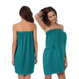 SIORO Women's Towel Wrap Robe Wraps Towel Spa Gym Lightweight Top Dress with Adjustable Closure & Pockets