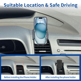 Car Phone Mount Fit for Honda Civic 2006-2011 Phone Holder Navigation, for Civic Cellphone Mobile Cradle Auto Accessories Bracket Anti-Shake,360 Degree Rotation,Compatible for All Cell Phones