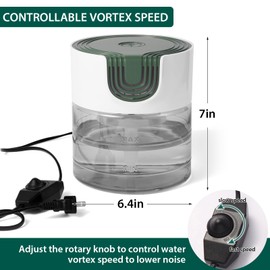 Oxyvana Water Air Purifiers for Home, Quiet Variable Speed Water Based Air Purifier with 7 Color Night Light, Air Washer Humidifier for Home, Bedroom, Office, Pet Odors