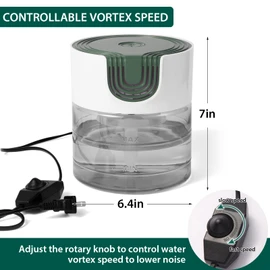 Oxyvana Water Air Purifiers for Home, Quiet Variable Speed Water Based Air Purifier with 7 Color Night Light, Air Washer Humidifier for Home, Bedroom, Office, Pet Odors