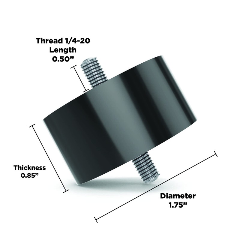 Isolate It!: Sorbothane Male/Male Vibration Stud Mount - 1/4-20 -