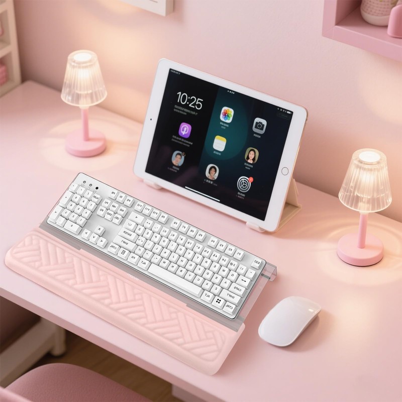 MOSISO Wrist Rest for Keyboard and Computer Keyboard Stand Set,