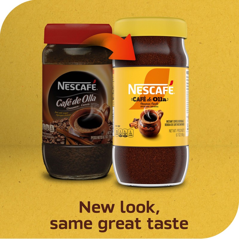 NESCAFÉ Café de Olla, Cinnamon Flavored Instant Coffee, 1 Jar