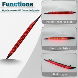 INUBOXES LED Rear Bumper Reflector Lights Kit for Hyundai Elantra 2021 2022 2023（Not Fit N-line） Daytime Running Light Turn Signal Lamps Tail Brake Lights Fog Lamps｜92405-AA100 92406-AA100 (Red)