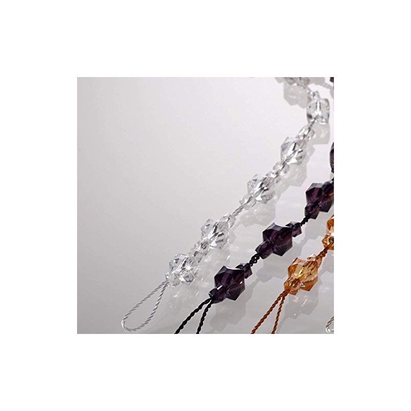 Alan Symonds Tiffany Acrylic Beaded String Curtain Tie Backs -