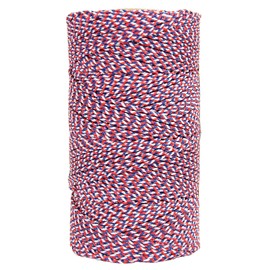 W. Rose RO687 Super Tough Professional Bonded Braided Nylon Mason's Line, 685-Feet, White/Blue/Red