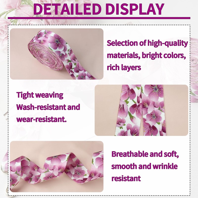 Printed Flower Nylon Webbing with Buckle 1 1/2 inch 6