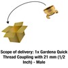 Gardena Brass quick coupling thread with external thread: hose connection