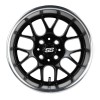 (1) 12" Black w/Machine Lip Golf Cart Wheels 12x7 4x101.6
