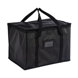 COACOM Pack of 1 Grocery Delivery Bag, Portable Lunch Bag, Large Thermal Bag, Portable Picnic Bag, Catering Cooler Bag, Suitable for Catering, Picnics, Food Delivery etc. (50 L), black, Suitcase
