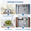 Bestjing Silicone Sink Protector, 13.58''x 11.6'' Rear Drain Kitchen Sink