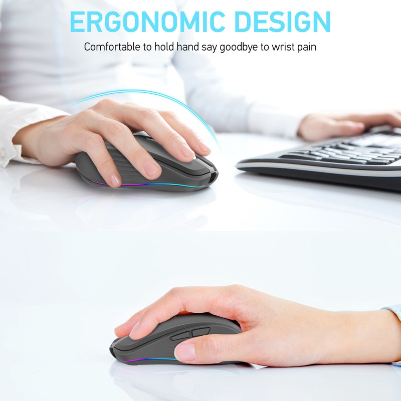 2.4G Wireless Mouse Dual Mode 2400 DPI Bluetooth Mouse with