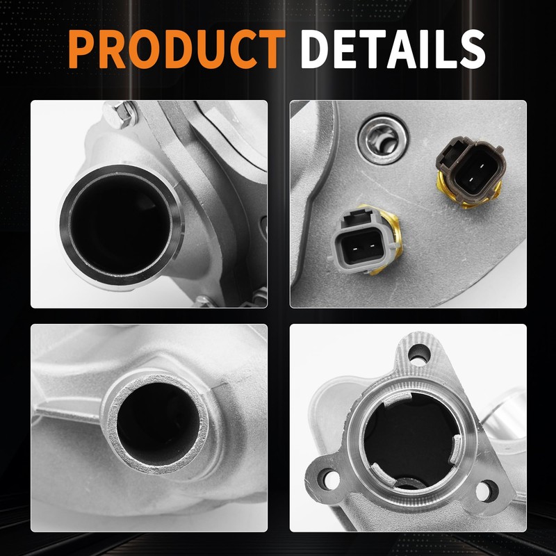 GLOCRORET Aluminum Thermostat Housing Assembly Compatible with 2001-2005 Ford Explorer,