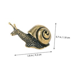 Sosoport Desktop Snail Adornment Decorative Snail Model Brass Craft Ornament Brass Tea Pet