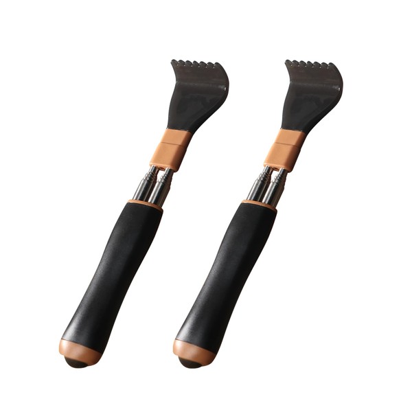 PEXOMEDO Portable Extendable Double-Pole Back Scratcher（8.3-21.3in），Hand Massager for Scratching Itches,