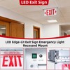 LED Exit Sign LED Edge-Lit Exit Sign Emergency Light, 120-347V,