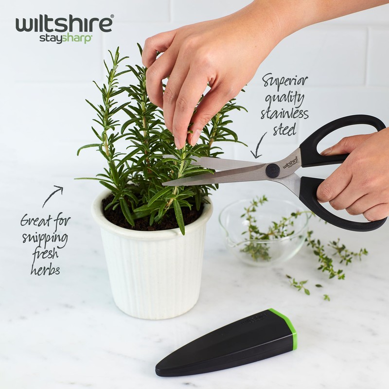 Wiltshire Staysharp Scissors, Kitchen Scissors with Built-in Sharpener, Keep Your