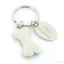 Ford Edge Key Chain With Id Tag (Chrome)