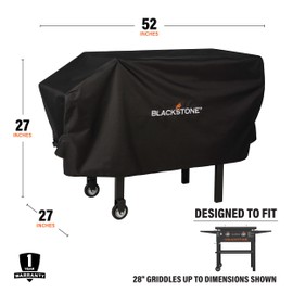 Blackstone 5091 Griddle Cover, 600D Polyester Canvas, Black - 52' W x 27' D x 27' H