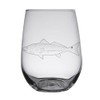 HullSpeed Designs Redfish Engraved Stemless Wine Glasses (Set of 2)