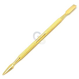 G.S Gold Cuticle Pusher Manicure Gel Nail Art Removal Tool Dual Scraper