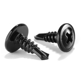 #8 x 1/2" Sheet Metal Screws 250PCS 410 Stainless Steel Truss Head Fast Self Tapping Screws Black Oxide by SG TZH