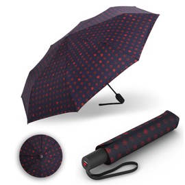 Knirps Regenschirm I.200 Medium Duomatic in Pinta Sailor mit Schirmtasche I kleiner Taschenschirm mit Drucktaste I Regenschirm automatisch & kompakt I Taschenregenschirm leicht & sturmfest