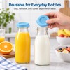 Silicone Bottle Caps for Compatible Glass Milk Bottles – 2-Piece