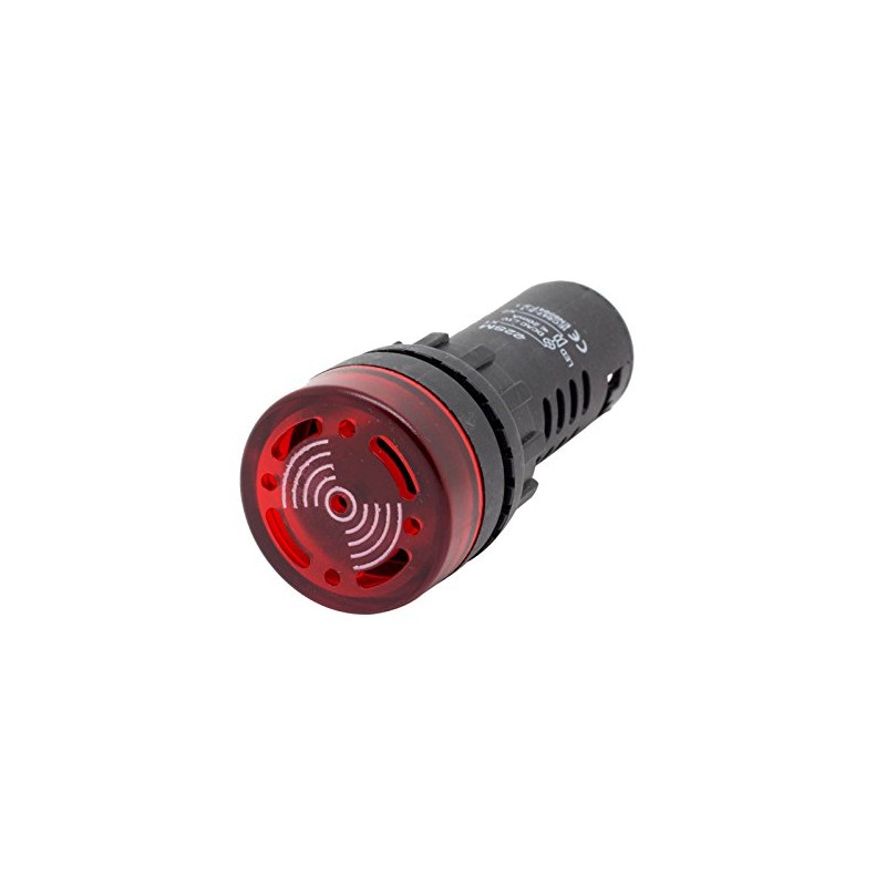 22mm 12V AC/DC LED Flashing Buzzer Pilot Panel Indicator Light