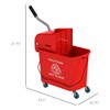 ZJMTOCYU Efficient Bucket with Wringer on Wheels for Floor Cleaning,