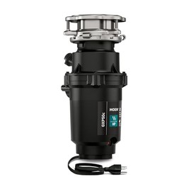 Moen Prep Series PRO Continuous Feed Compact Garbage Disposal for Kitchen Sink with Power Cord, GXP50C