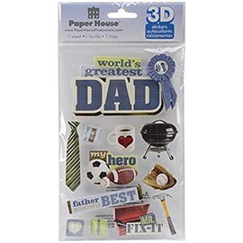 Paper House Productions STDM-0193E 3D Cardstock Stickers, Dad