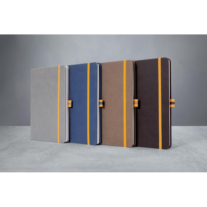 Sigel LS106 Linescape Notebook Squared Approx. A5 Dark Grey Yellow