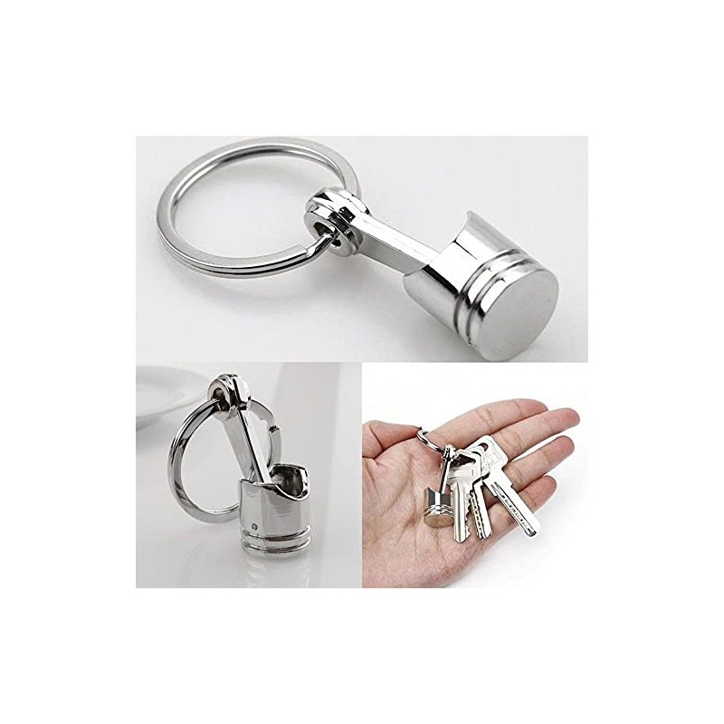 MauSong Creative Auto Parts, Mini Engine Piston Model Keychain, Alloy