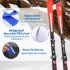 6-Pack Ski Tie Straps - Adjustable Ski Carry Bands with